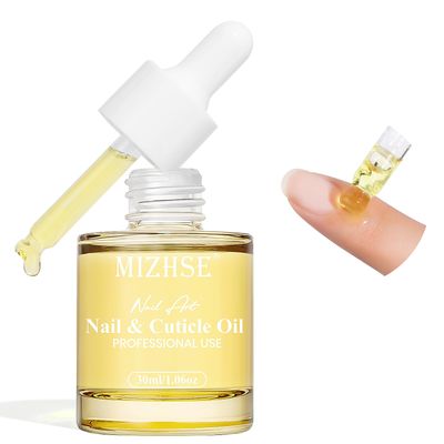 MIZHSE 30ml Cuticle Oil for Nails, Nail Oil Cuticle Hydrating Oil for Repairing Cuticles and Thin Nails, Including Vitamin E Jojoba Coconut Oil, Sweet Almond Care Moisturizing Soothing Nourishing Oil