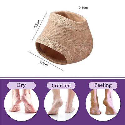 Moisturizing Heel Socks, 2 Pairs Soft Gel Lined Heel Socks for Dry Rough Cracked Feet, Gel Heel Repair Socks Overnight Moisturizing Spa Socks for Softening and Repairing Chapped Feet Skin Care (black)