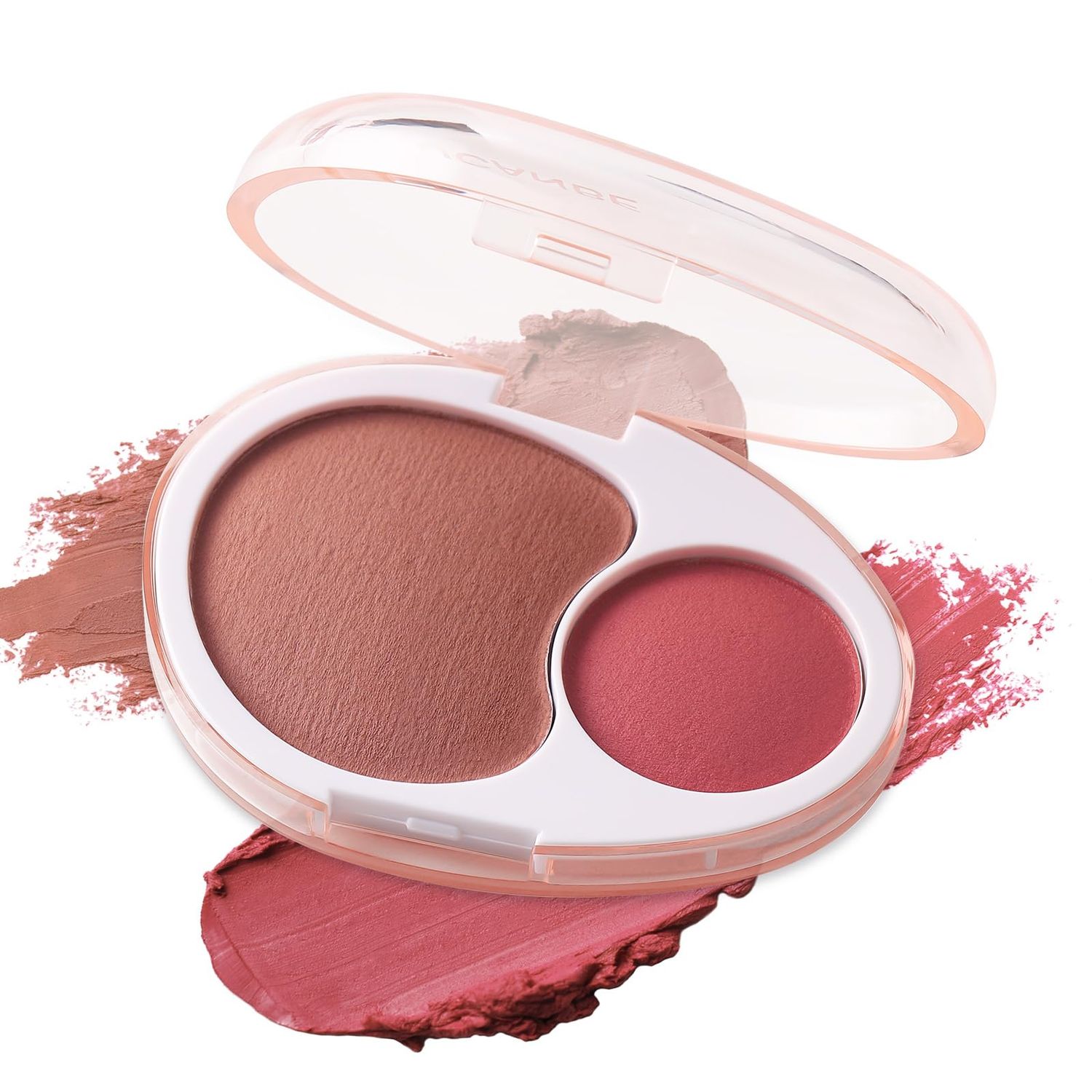 UCANBE Cream Dual Blush for Cheeks: Lightweight Highly Pigmented Blush - Smooth Natural Blush Palette - Long-lasting All-Day Face Makeup Blush05#Crepe