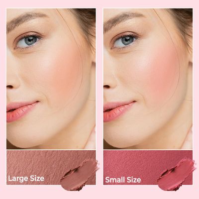 UCANBE Cream Dual Blush for Cheeks: Lightweight Highly Pigmented Blush - Smooth Natural Blush Palette - Long-lasting All-Day Face Makeup Blush05#Crepe