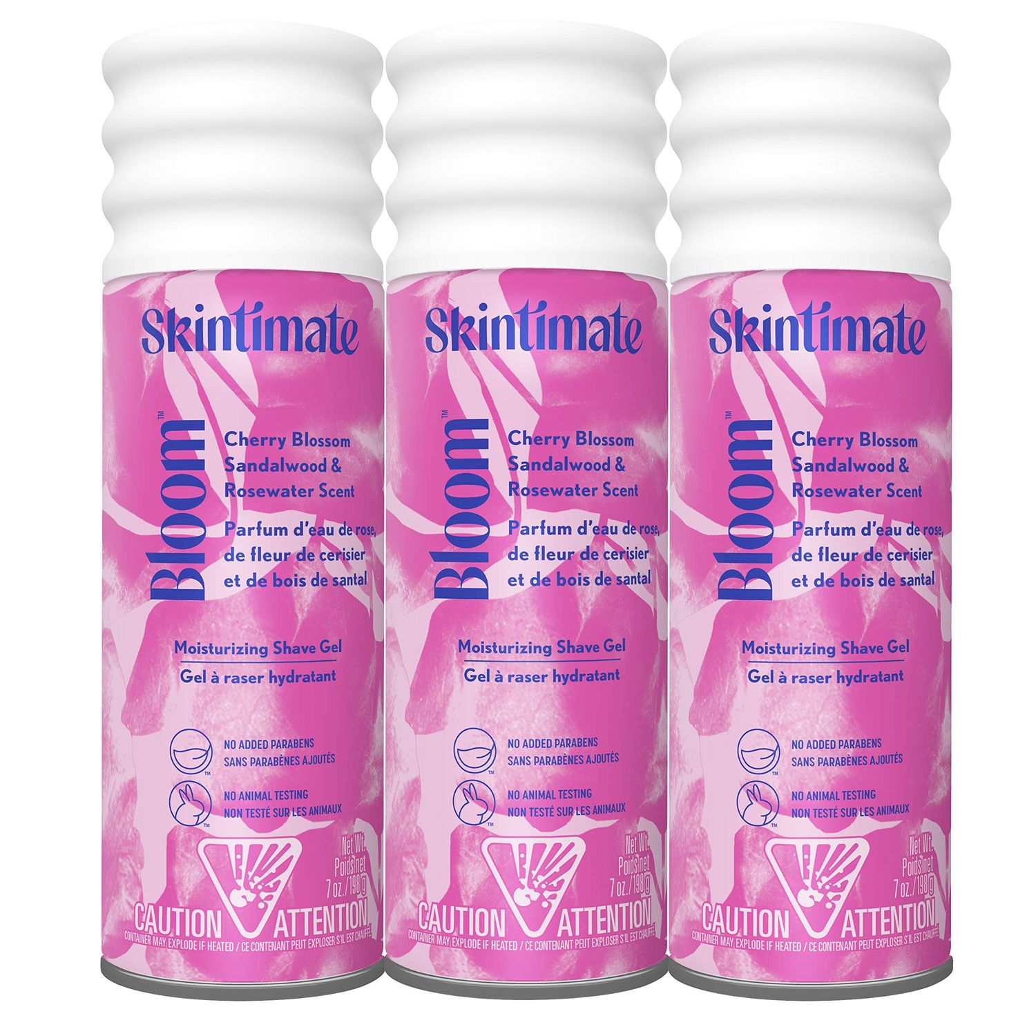 Skintimate Bloom Moisturizing Women&#39;s Shave Gel, 7 Ounce (Pack of 3)