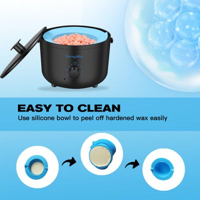 Waxing Kit for Women and Men, Wax Warmer Hair Removal at Home with Beads, Multiple Formulas Target Different Types of Sensitive Skin Body, Brazilian Bikini, Eyebrow, Facial