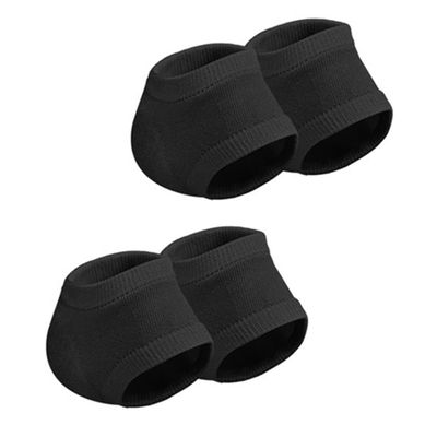 Moisturizing Heel Socks, 2 Pairs Soft Gel Lined Heel Socks for Dry Rough Cracked Feet, Gel Heel Repair Socks Overnight Moisturizing Spa Socks for Softening and Repairing Chapped Feet Skin Care (black)