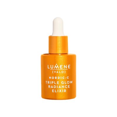 Lumene Nordic-C [Valo] Triple Glow Radiance Elixir - Hydrating, Anti-Aging Vitamin C Serum for Enhanced Skin Glow - Ferulic Acid &amp; Vitamin Face Serum (1 Fl Oz.)