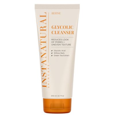 InstaNatural Glycolic Acid Cleanser Face Wash for Women &amp; Men, Gently Exfoliating, Pore Minimizer, Anti Aging, Blackhead Remover, Acne Facial Treatment with Botanical Extracts, 6.7 Fl Oz