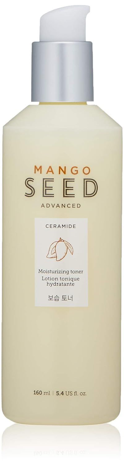 The Face Shop Mango Seed Moisturizing toner | Intense Hydrating &amp; Nourishing Toner with Subtly Sweet-Scented for Dry Skin | Rich &amp; Everlasting Skin Moisturization, 5.4 Fl Oz