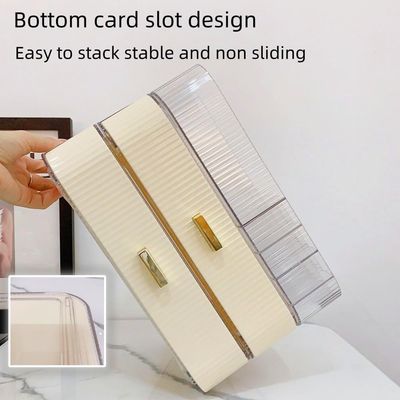 PLINJOY Makeup Organizer with Drawers Stackable Skincare Cosmetic Makeup organization for vanit Bathroom Desk Countertop (Cream)