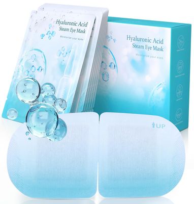 LC-dolida Hyaluronic Acid Steam Eye Mask, Heated Eye Mask for Dry Eyes, Disposable Self Heating Eye Mask for Sleep, Spa Travel Business Trip Supplements, Relaxation Gifts for Women, Men (14 Packs)