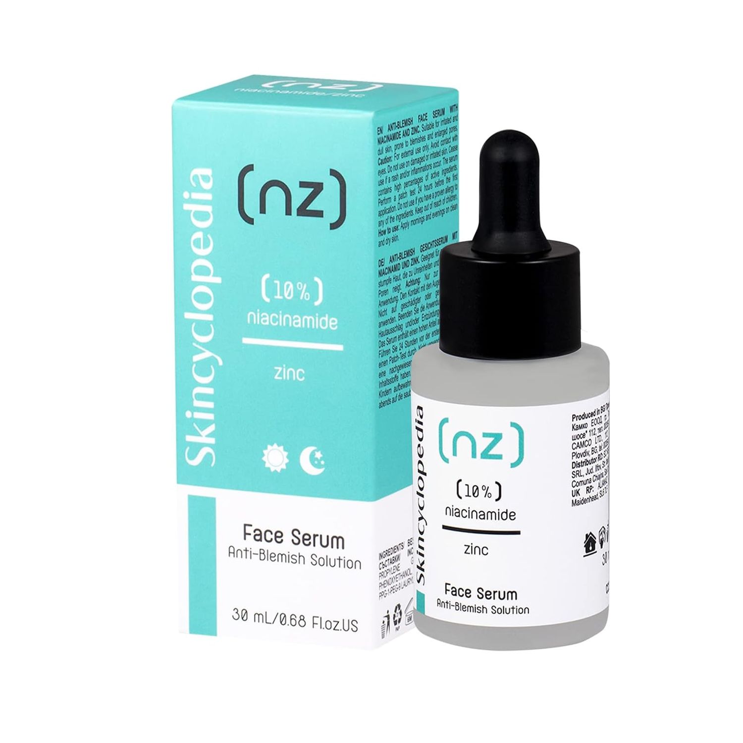 Skincyclopedia Pure Niacinamide &amp; Zinc Face Serum, Anti Blemish Solution &amp; Pore Minimizer, Acne Control &amp; Oil Balancing, Clears Acne Marks &amp; Blemishes