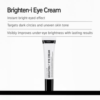 The INKEY List Brighten-I Eye Cream, Under-Eye Cream Helps Reduce Appearance of Dark Circles and Boost Skins Glow, Makeup Under-Eye Primer, 0.50 fl oz