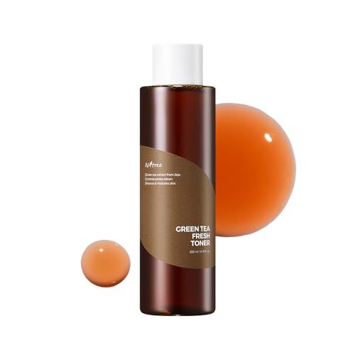 ISNTREE Green Tea Fresh Toner 200ml, 6.76 fl.oz | Pore &amp; Sebum Care | pH Balancing | Soothing &amp; Hydrating | for Sensitive, Oily, Combination, Dry Skin Types | Korean Skincare