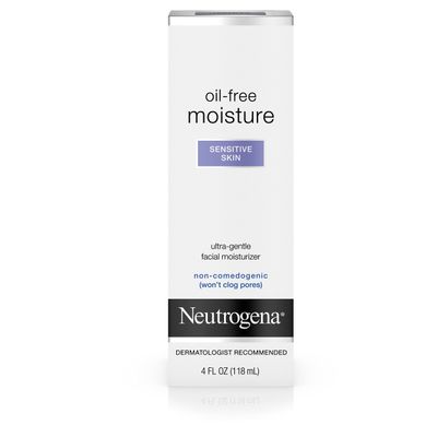 Neutrogena Oil-Free Daily Facial Moisturizer for Sensitive Skin, Ultra-Gentle &amp; Lightweight Moisturizers Free of Fragrances &amp; Dyes, 4 fl. oz
