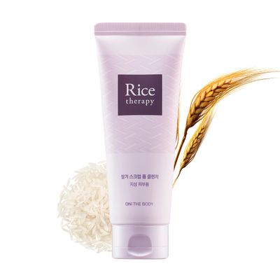 VEILMENT Rice Bran Foam Cleanser (Pack of 1, 5.1fl oz) - Facial Deep Cleansing Foam for Oily Skin. Smooth Skin with Gentle Scrub Formula for Men &amp; Women, Korean Skin Care