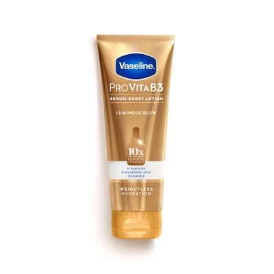 Vaseline Pro VitaB3 Serum Burst Lotion Luminous Glow Healthy, Glowing Skin, Lightweight 10x Antioxidant Power of Vitamin C with Vitamin B3, Hyaluronic Acid &amp; Vitamin E, 7.5 Fl Oz