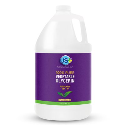 US+ 100% Pure Vegetable Glycerin - Pharmaceutical &amp; Food Grade (USP) - Premium Quality All-Natural Moisturizer &amp; Cleanser - For skin, hair, soaps &amp; more (1 Gallon)