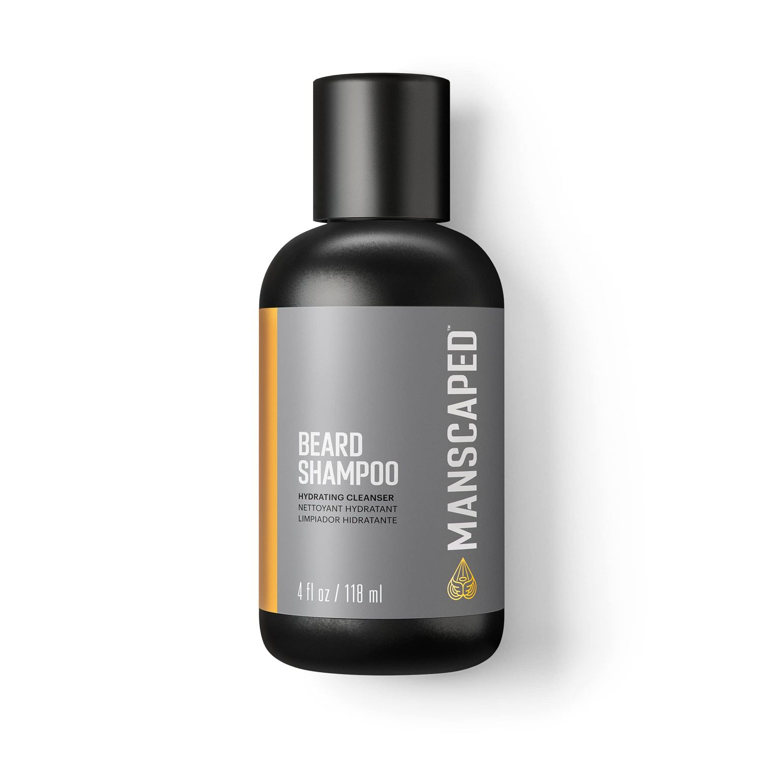 MANSCAPED UltraPremium Beard Shampoo, Hydrating Cleanser with Eucalyptus, Rosemary, Lavender Essential Oils, Moisturizing Beard Wash for Hair and Skin (4 oz)