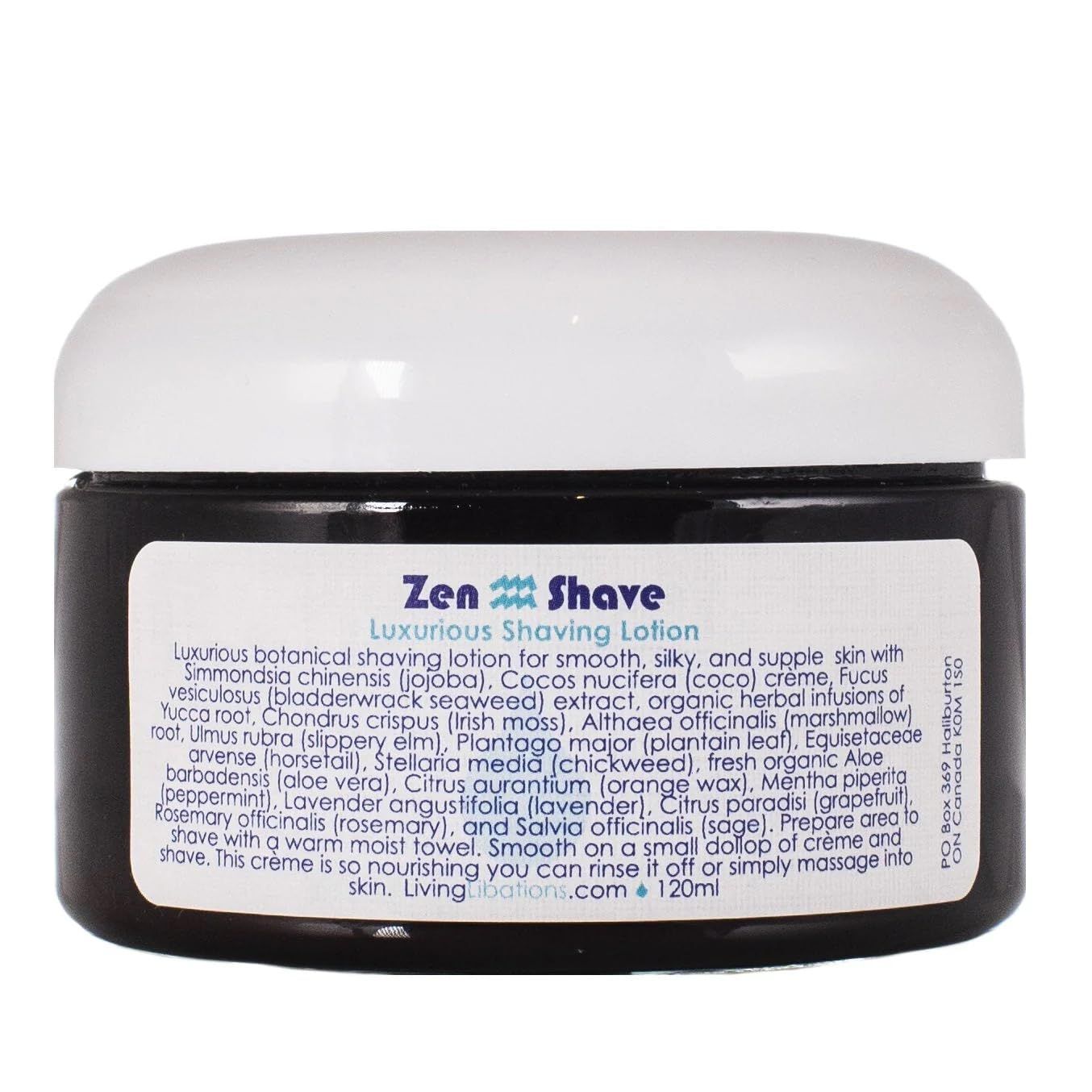 Living Libations - Organic Zen Shave Lotion | Natural, Wildcrafted, Vegan Clean Beauty (4 oz | 120 ml)