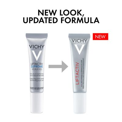 Vichy LiftActiv Supreme Anti Wrinkle Eye Cream, Firming Eye Cream with Caffeine for Dark Circles &amp; Puffiness, Ophthalmologist Tested, 0.51 Fl Oz (Pack of 1)