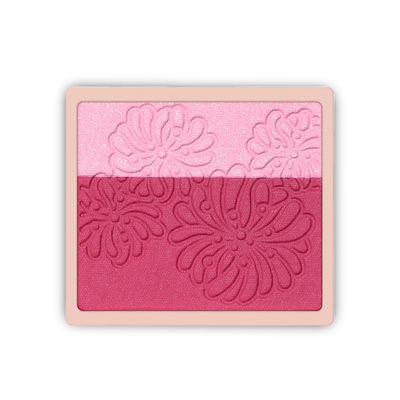 Paul &amp; Joe Pressed Blush Palette Refill Only, Case Sold Separately, Oil-Absorbing Blush Powder, Bi-Color Face Blushes with Fitting Veil Powder, Pink and Rose, 07 Compote De Cerises, 0.17 oz