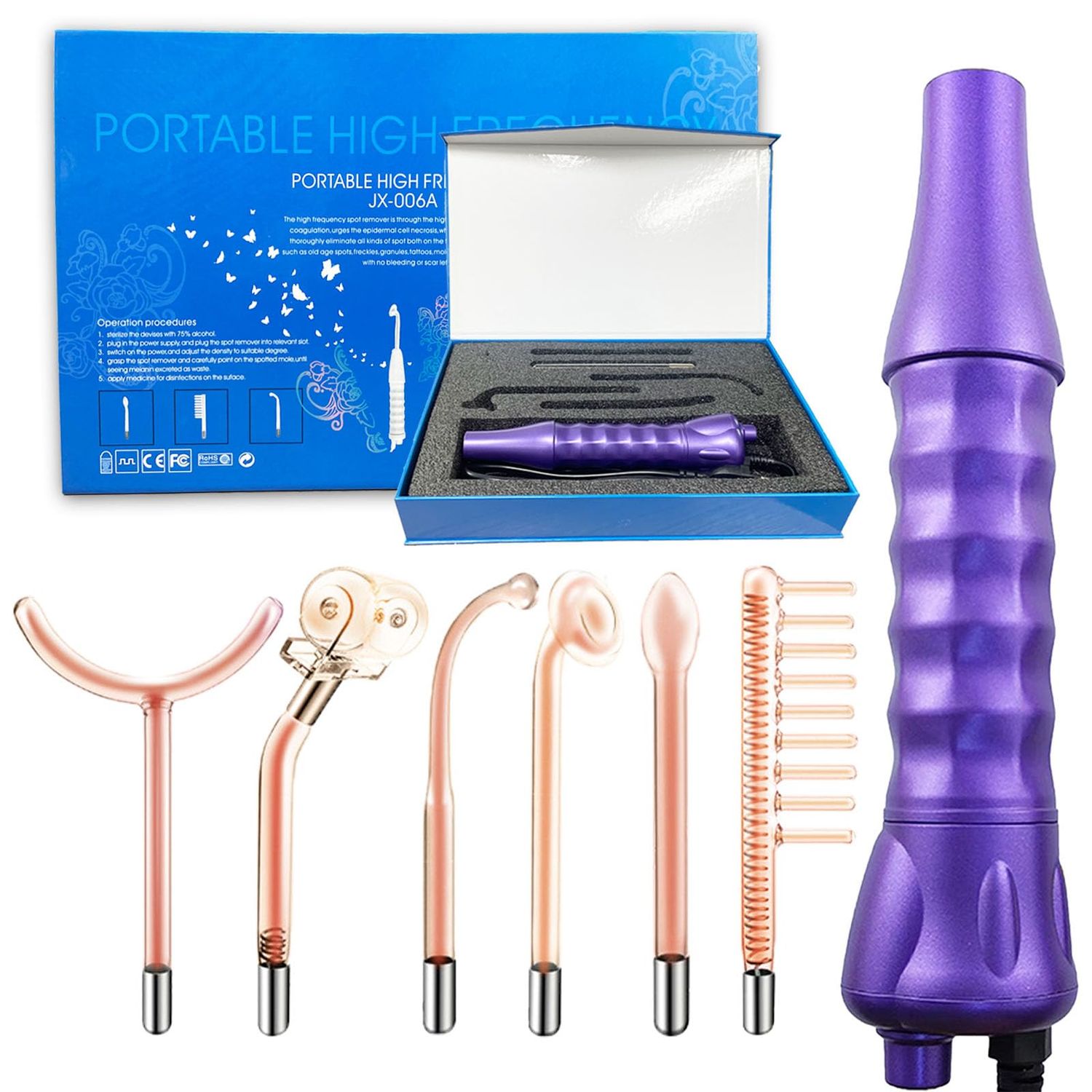 LiQiAMEi High F Rrequency Facial Wand for Face Care, Multi-Function Face Device Machine