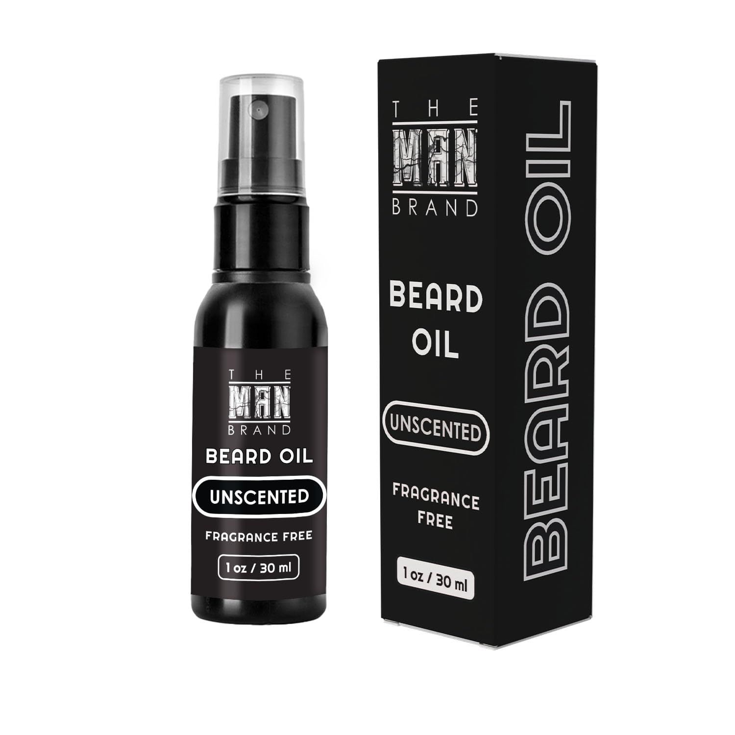 Unscented Beard Oil - Natural Leave-In Conditioner for Men, Fragrance Free Beard Oil for Styling and Care, Perfect for Sensitive Skin (1 Ounce, Unscented)