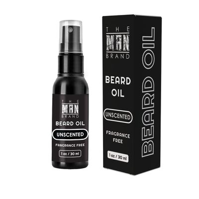 Unscented Beard Oil - Natural Leave-In Conditioner for Men, Fragrance Free Beard Oil for Styling and Care, Perfect for Sensitive Skin (1 Ounce, Unscented)