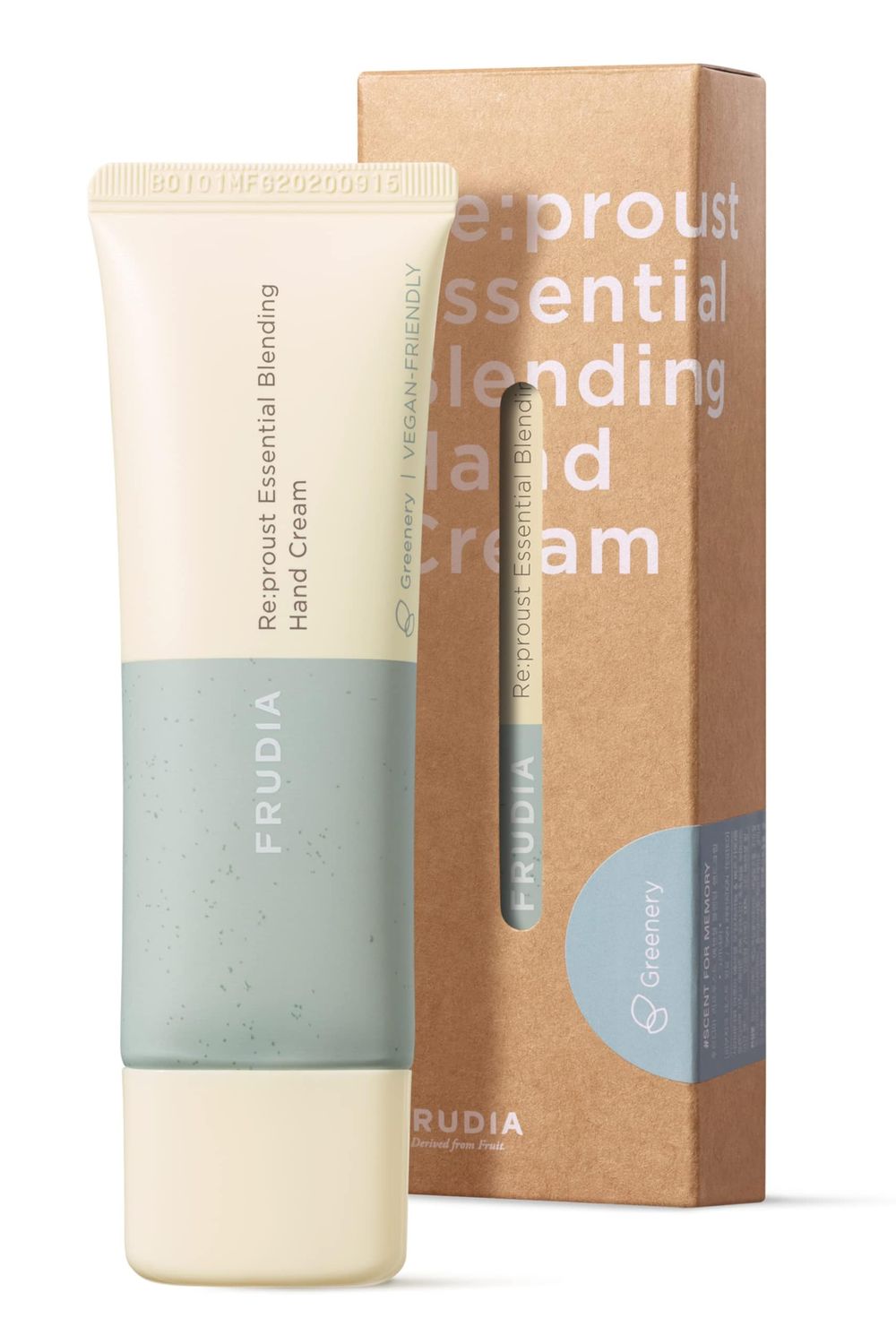 WELCOS FRUDIA Re:proust Essential Blending Hand Cream Greenery | Korean Skin Care Moisturizer &amp; Beauty Products for Women &amp; Men | Travel Size Body Skin Care Products Hand Cream for Dry Skin 1.76 fl oz