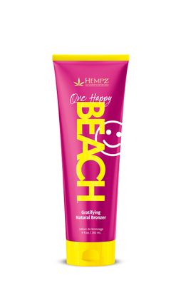 HEMPZ Tanning Lotion - One Happy Beach Gratifying Natural Bronzer - Moisturizing Self-Tanning Lotion for Tanning Beds, Beach, Sun - 9 Fluid ounces