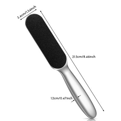 Mudder 2 Pieces Stainless Steel Pedicure Foot File Callus Remover Foot Scrubber Feet Rasp with 20 Replaceable Coarse/Fine Double Side Reusable Pads for Foot Care Cracked Skin Callus Remover Tool
