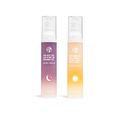 W7 Good Morning &amp; Good Night Glow Face Cream - 2 Pack - Hydrating &amp; Repairing Skincare Set