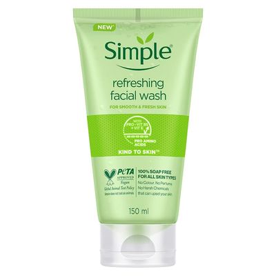 Simple refreshing facial gel wash 150 ml 5.1 oz (pack of 2) (2)