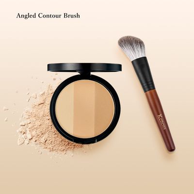 Kcnoss Contour Brush for Makeup Face Powder Brushes-Contour & Define-Perfect for Contour PowderBlush, Bronzer, Highlighter-Even and Natural Application, Made with Natural Animal Hair Fox Bristles,