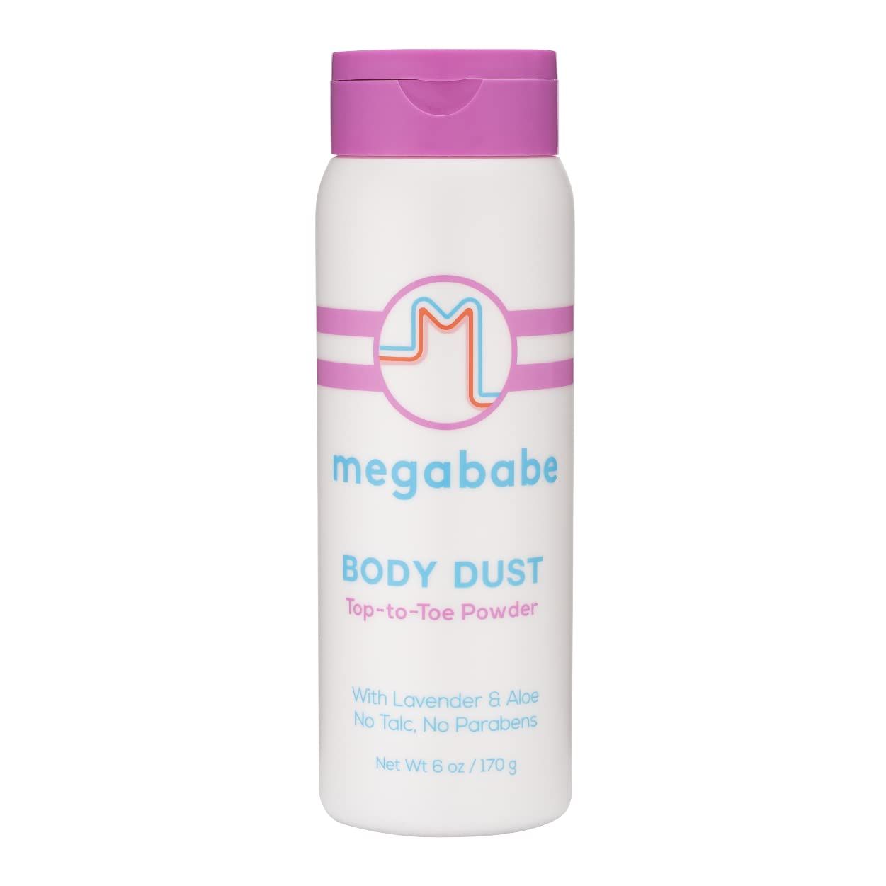Megababe Sweat Absorbing Body Powder - Body Dust | with Lavender &amp; Aloe | Talc-Free, All Natural | 6 oz