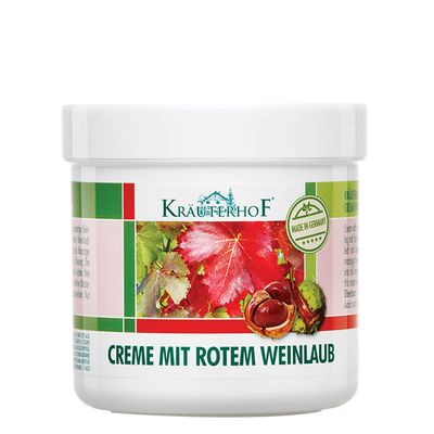 Krauterhof Horse Chestnut &amp; Red Vine Cream for Varicose Veins, Aching Legs - 250ml, All Skin Types