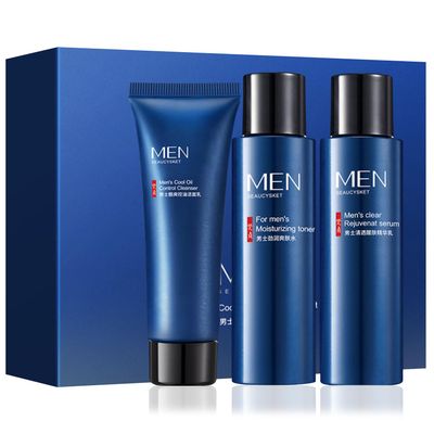 Mens Facial Skin Care Kit,Hydrating Mens Skincare Gifts Set,Nourishing Skin Care Kit for Men,Mens Face Moisturizer Wash Facial Lotion Kit for Fines Lines,Wrinkles,Dry Skin