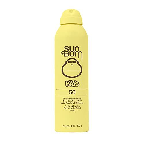 Sun Bum Kids SPF 50 Sunscreen Clear Body Spray | Broad Spectrum Water-Resistant Sunblock with Vitamin E | Wet or Dry Skin Application | Hawaii 104 Act Compliant (Octinoxate &amp; Oxybenzone Free) | 6 oz