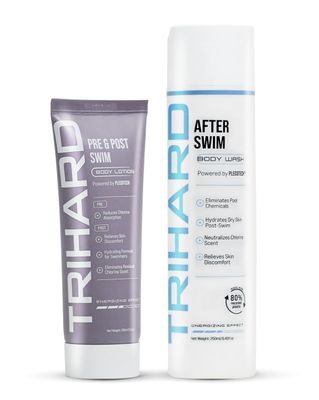 Ultimate Chlorine Defense Skin Care Set - Body Lotion + Body Wash | Pre-Swim Protection, After-Swim Chlorine Removal, and Hydration for Swimmers&#39; Skin