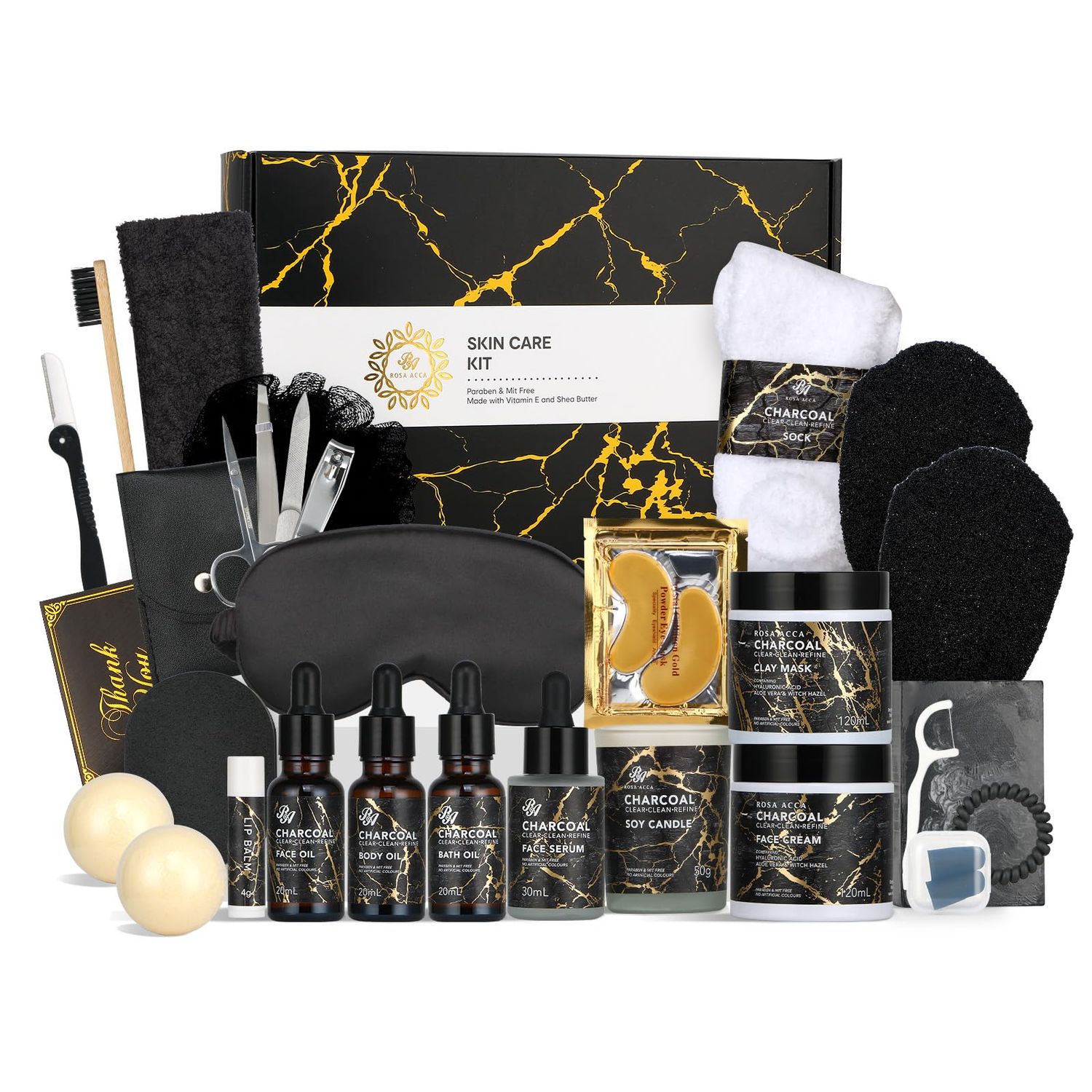 Skin Care Set, 28pcs Gifts for Women &amp; Men includes Face Cream,Bath Oil, Scented Candle. Facial Skin Care Set, Body &amp; Facial Kit for Women, Birthday Gifts for Women