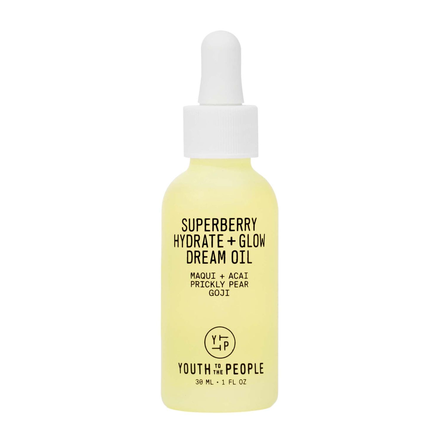 Youth To The People Superberry Hydrating Face Oil for Dry, Glowing Skin - Fast Absorbing Facial Oil &amp; Makeup Primer Made with Prickly Pear, Acai Berry &amp; Jojoba Oil - Clean, Vegan Skincare (1oz)