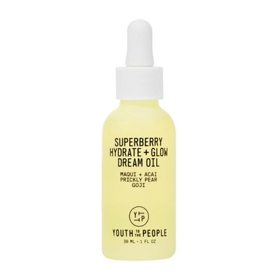 Youth To The People Superberry Hydrating Face Oil for Dry, Glowing Skin - Fast Absorbing Facial Oil &amp; Makeup Primer Made with Prickly Pear, Acai Berry &amp; Jojoba Oil - Clean, Vegan Skincare (1oz)