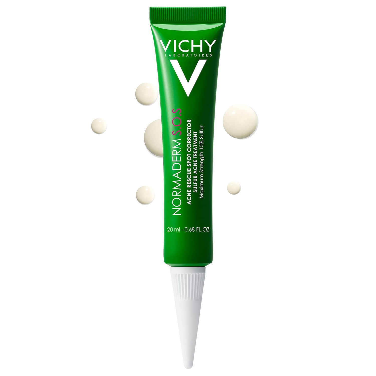 Vichy Normaderm S.O.S Acne Rescue Spot Corrector, 10% Sulfur &amp; Glycolic Acid &amp; Niacinamide, Blackhead Remover &amp; Acne Spot Treatment For Face, Helps Clear &amp; Prevent, Paraben &amp; Oil Free