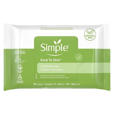 Simple for Sensitive Skin Face Cleansing Wipes 25 wipes, 4 count