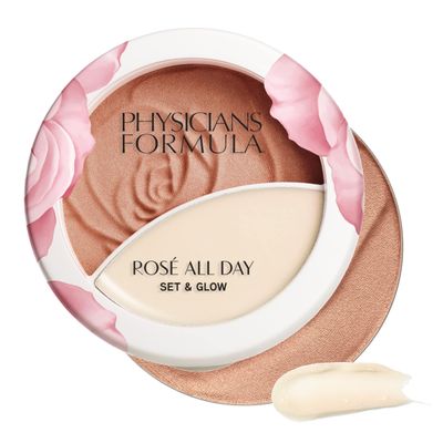 Physicians Formula Ros All Day Set &amp; Glow Highlighter Face Makeup Powder Sunlit Glow, Dermatologist Approved