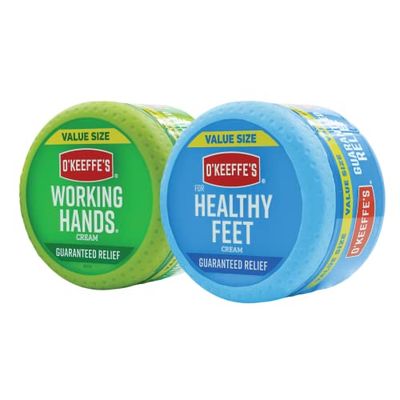 O&#39;Keeffe&#39;s Working Hands Hand Cream, 6.8 Ounce Jar and Healthy Feet Foot Cream, 6.4 Ounce Jar