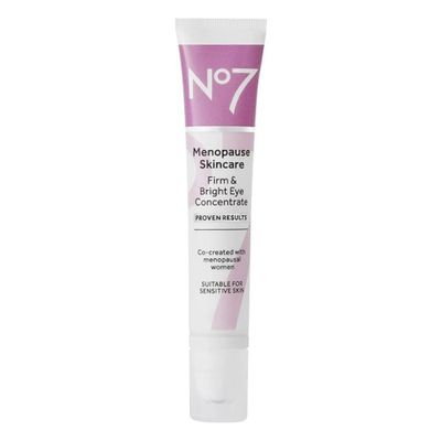 No7 Menopause Skincare Firm &amp; Bright Eye Concentrate - Revitalizing Eye Cream for Dark Circles, Wrinkles &amp; Under Eye Puffiness - Menopause Relief Cooling Eye Roller for Refreshing Tired Eyes (15 ml)