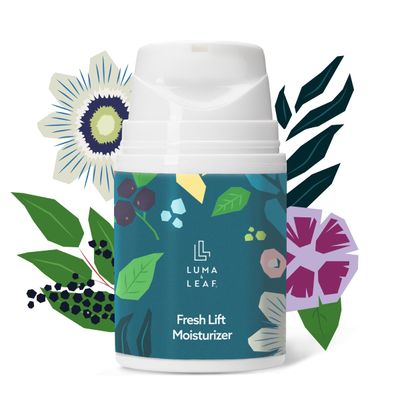 LUMA &amp; LEAF Fresh Lift Facial Moisturizer, 1.7 FL Oz - Anti-Aging Hydration Cream, Boosts Collagen &amp; Elasticity, Reduces Wrinkles, Natural Skin Barrier Protection, Daily Moisturizing Cream