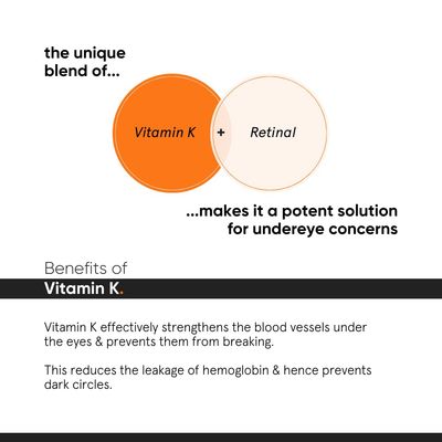 Minimalist Caffeine Eye Cream with Retinal &amp; Vitamin K for Dark Circles, Puffiness, Bags Under Eyes, Wrinkles &amp; Fine Lines | For Women &amp; Men | 0.49 oz / 14 gm