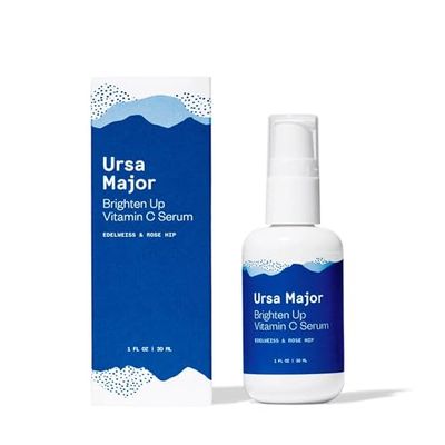Ursa Major Natural Vitamin C Serum | Brightening Formula Revitalizes Dull Skin and Smooths Skin&#39;s Tone | Targets Wrinkles, Sagging and Loss of Firmness | Vegan, Non-Toxic, Cruelty-Free | 1 ounce