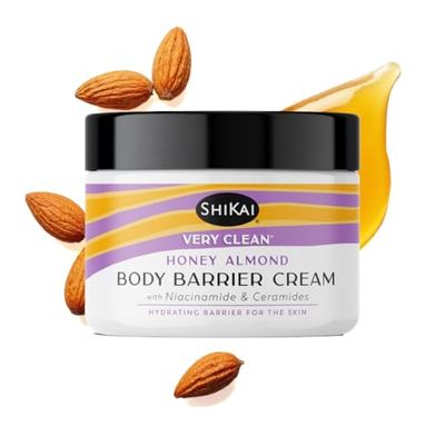 ShiKai Very Clean Moisturizing Body Barrier Cream (Honey Almond, 4.5 oz) | Hydrating Barrier for the Skin | With Niacinamide, Ceramides, Shea Butter