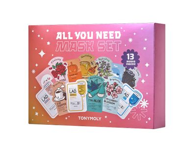 TONYMOLY All You Need Mask Set, Hydrate &amp; Refresh Skin, Sheet Masks for all Skin Types &amp; Concerns, Variety Pack of 13 Masks